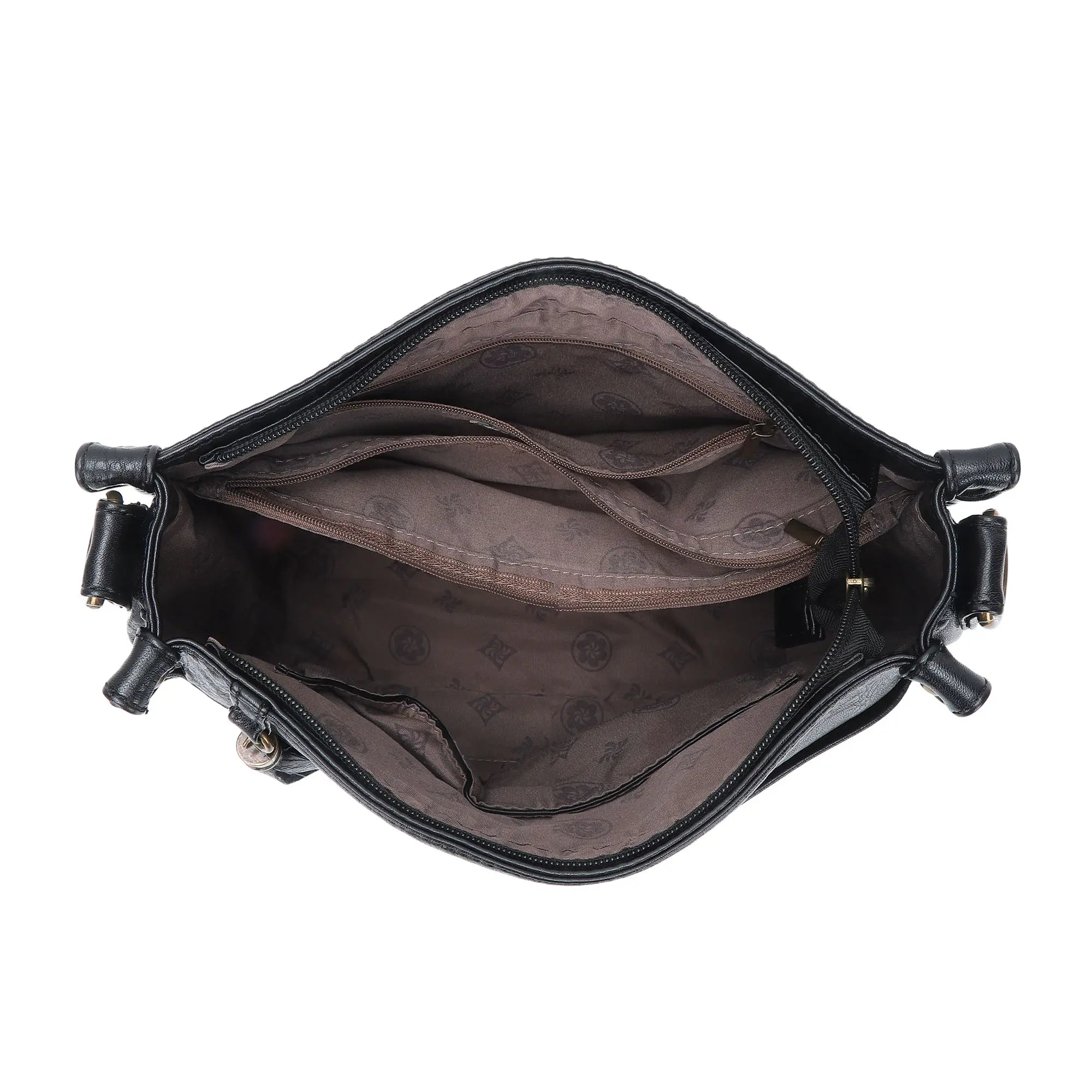 Vegan Leather Tassel Crossbody Bag with Dual Straps