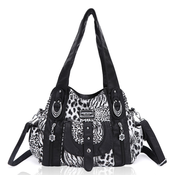 Tote solid color retro tie-dye spacious unique texture of the wandering bag