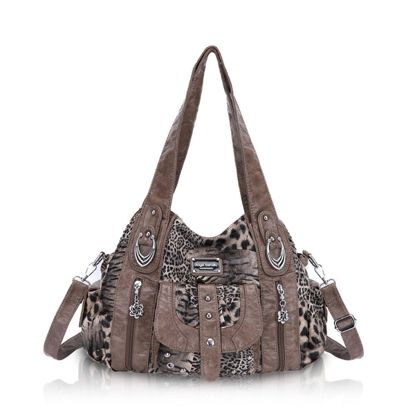 Tote solid color retro tie-dye spacious unique texture of the wandering bag