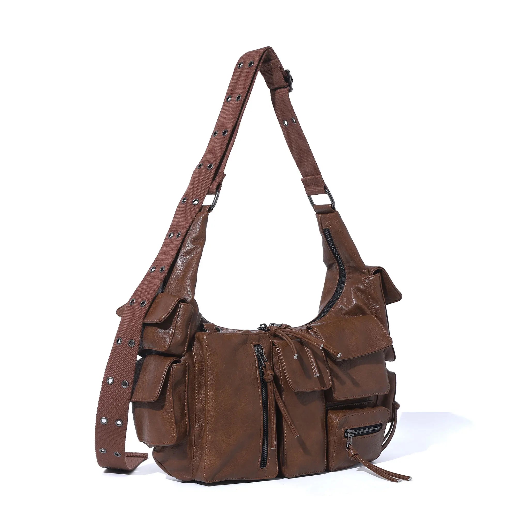 Everyday Structured Crossbody — Vintage Brown