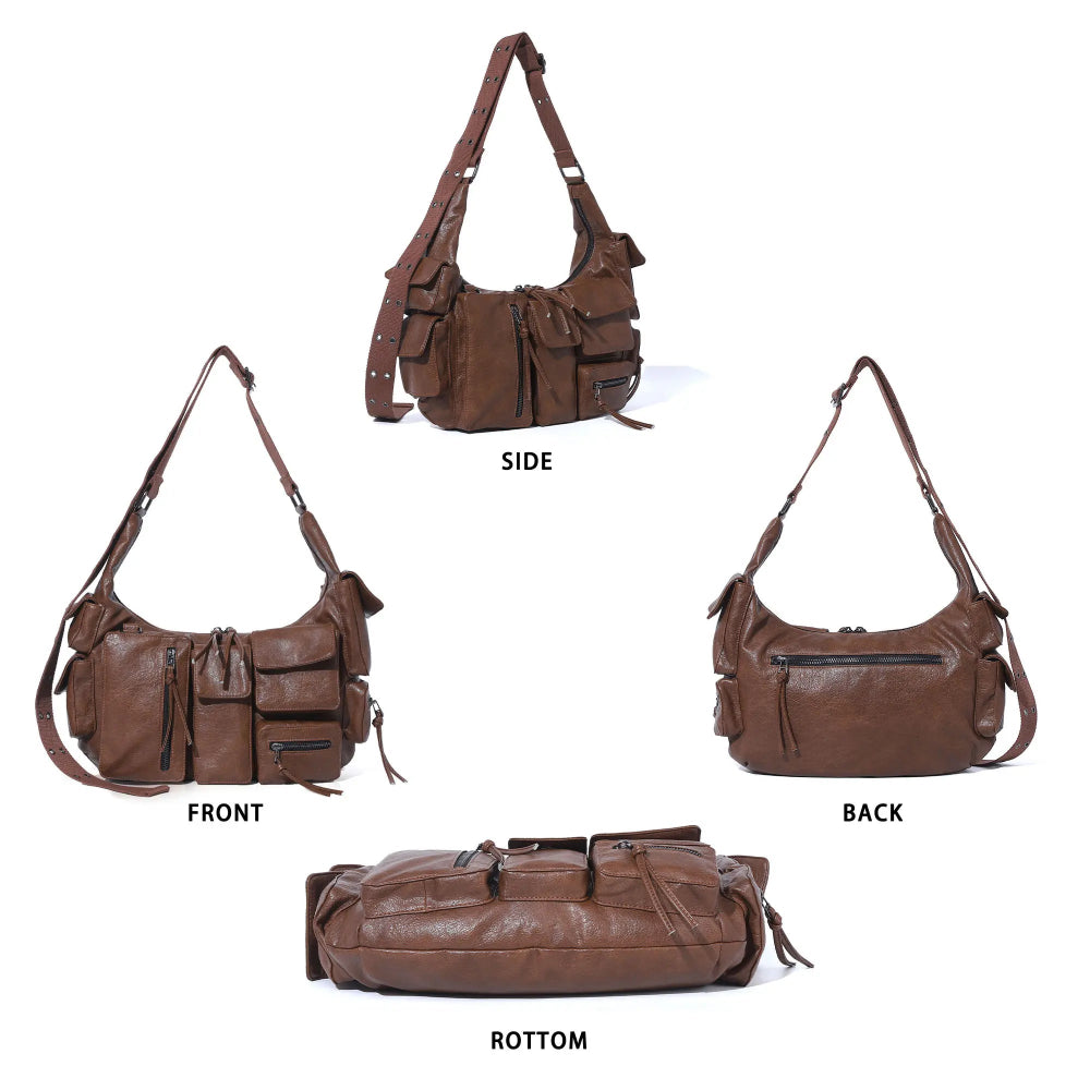 Everyday Structured Crossbody — Vintage Brown