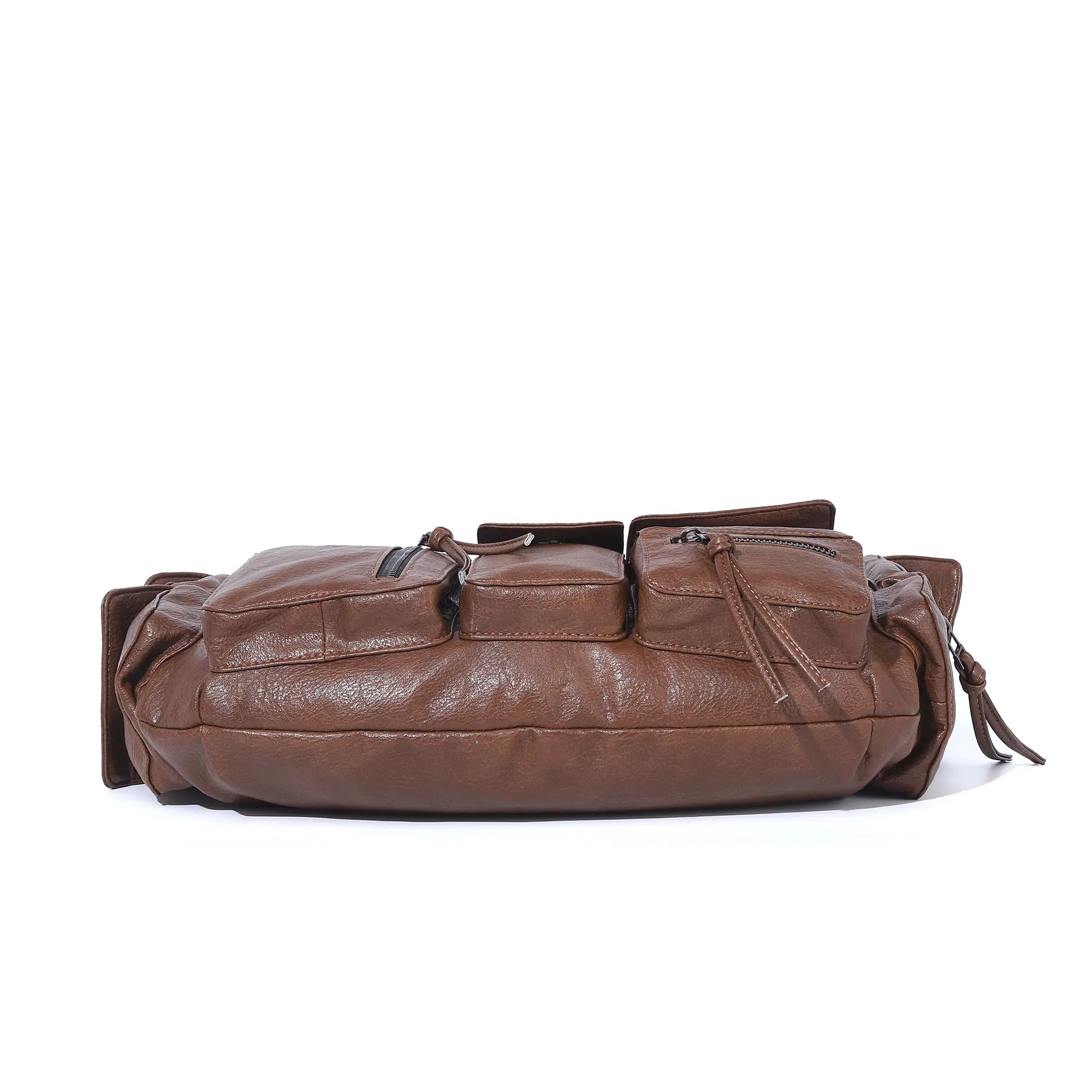 Everyday Structured Crossbody — Vintage Brown