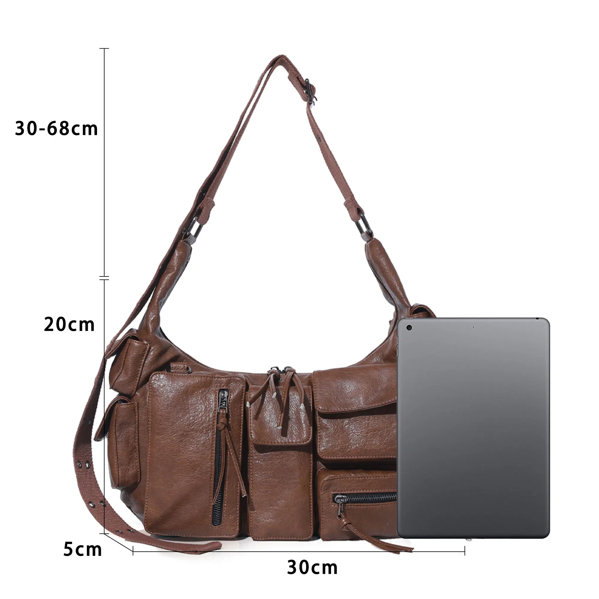 Everyday Structured Crossbody — Vintage Brown