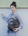 Classic Multi-Color Drawstring Rivet Vintage Shoulder Crossbody Bag