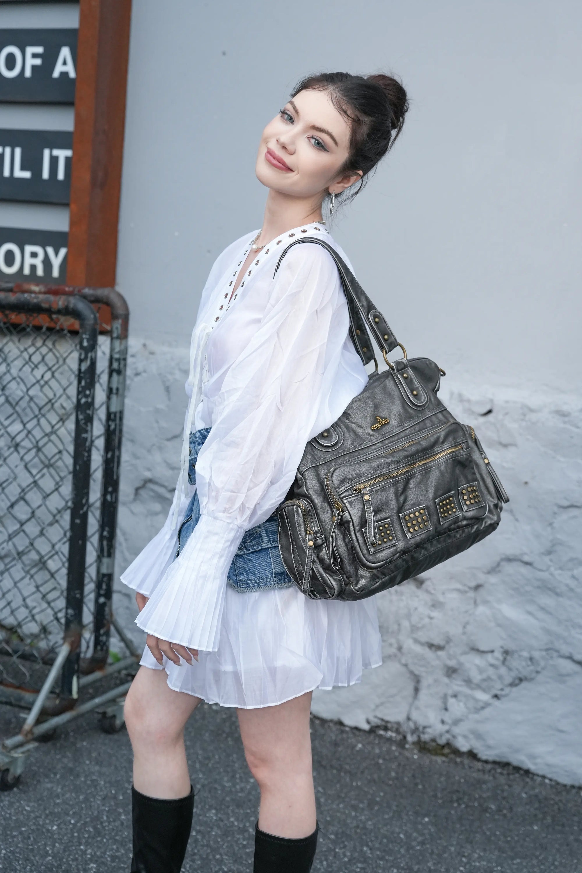 Vintage Vegan Leather Large Capacity Business Commuter Multi-functional Tote Shoulder Bag