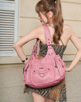 Vintage Slouchy Moto Shoulder Purse
