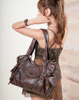 Vintage Textured Vegan Leather Bag – Subtle Luxury