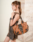 Everyday Hobo Shoulder Bag with Contrast Trim Details