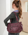 Vintage Studded Vegan Leather Everyday Bag | Custom Hardware