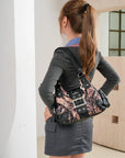 Retro Trend Patchwork Leopard Print Vegan Leather Shoulder Tote Bag