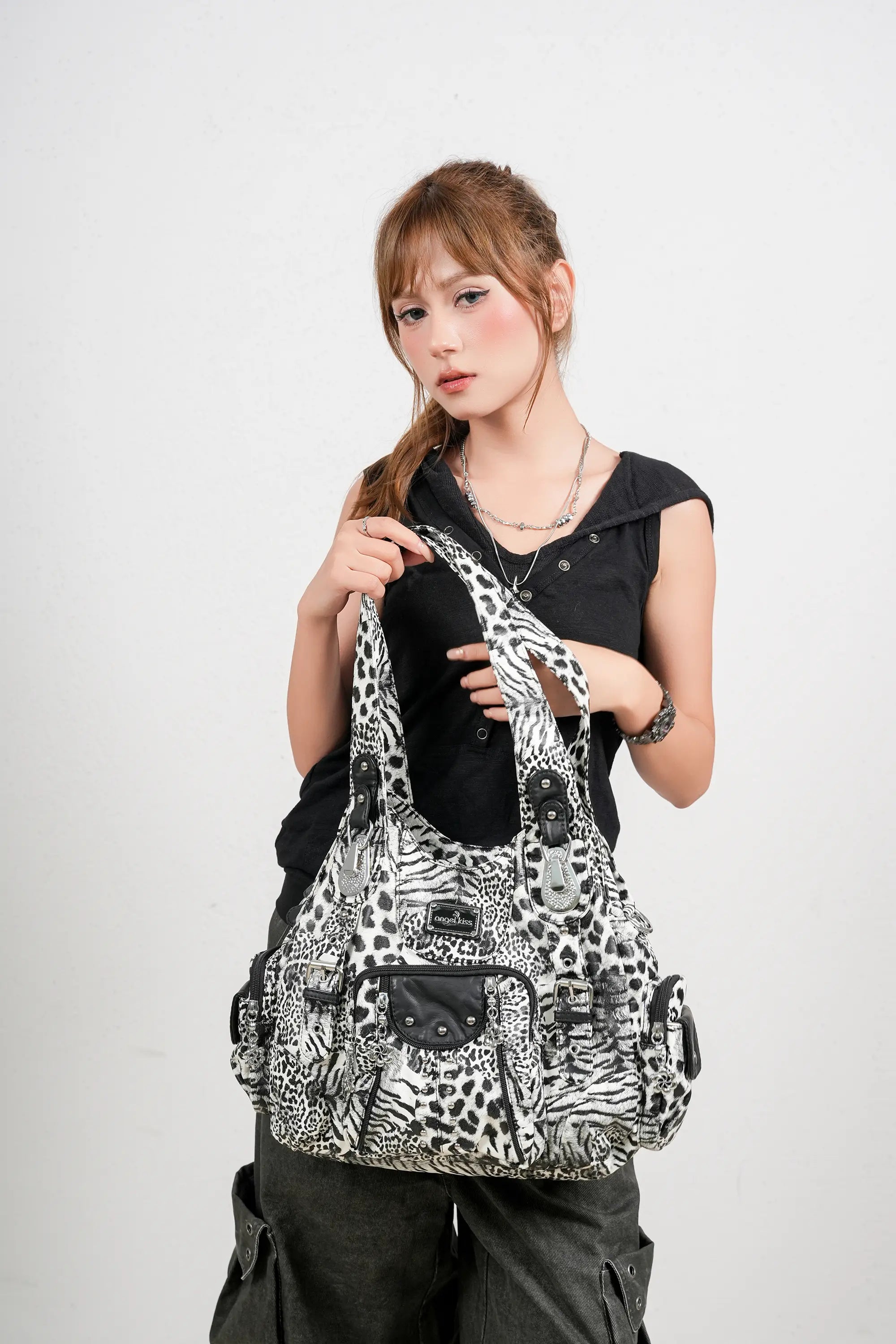 Faux Leather Leopard Print Shoulder Bag · Crossbody Purse For Women