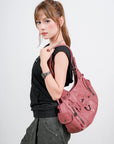 Vintage Slouchy Moto Shoulder Purse