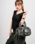 Vintage Green Handbag & Wallet Set｜Large Capacity Tote for Women