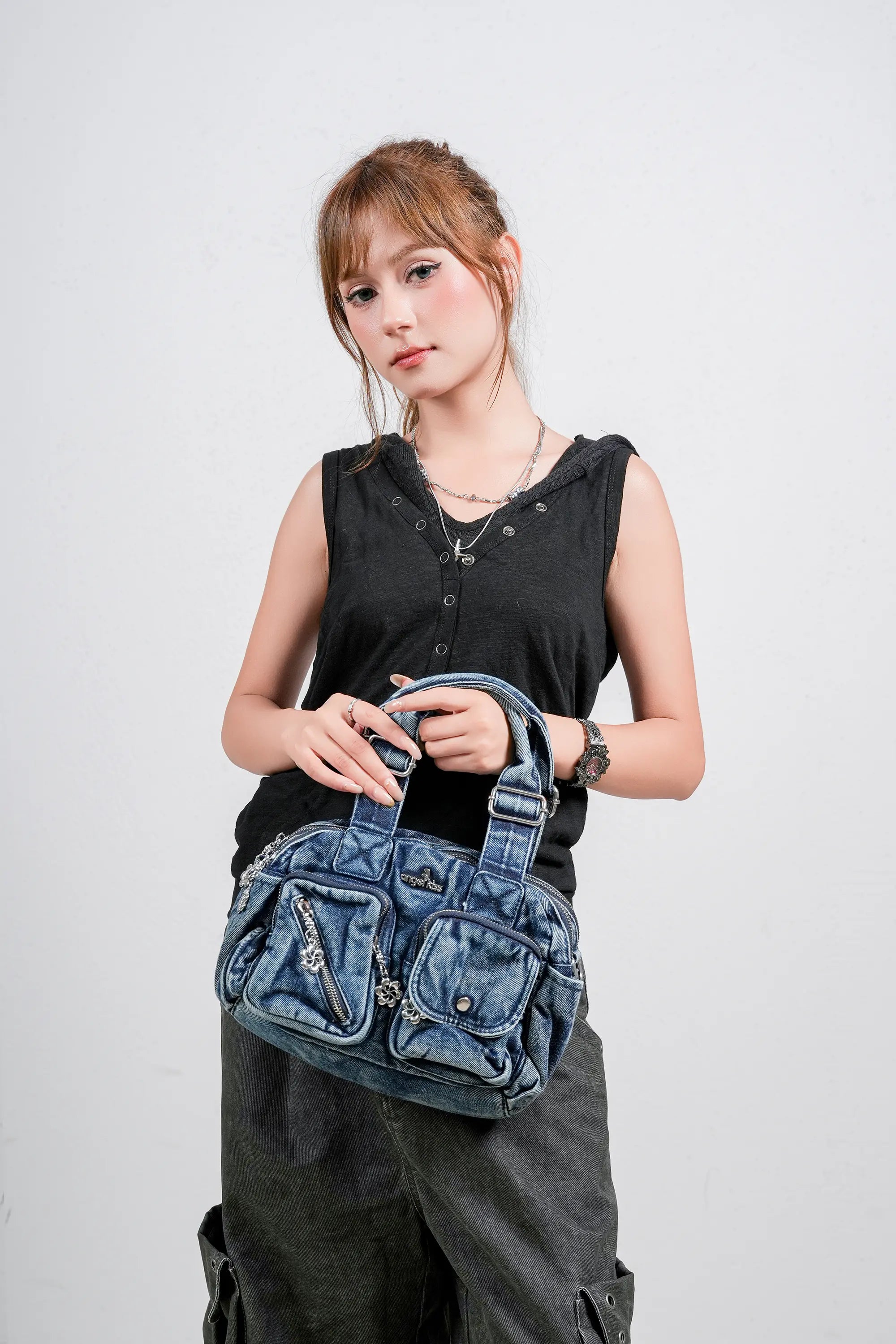 Vintage Green Handbag &amp; Wallet Set｜Large Capacity Tote for Women