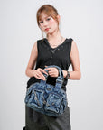 Vintage Green Handbag & Wallet Set｜Large Capacity Tote for Women