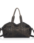 Washed PU Large-Capacity Multi-Pocket Bowler Bag
