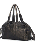 Washed PU Large-Capacity Multi-Pocket Bowler Bag