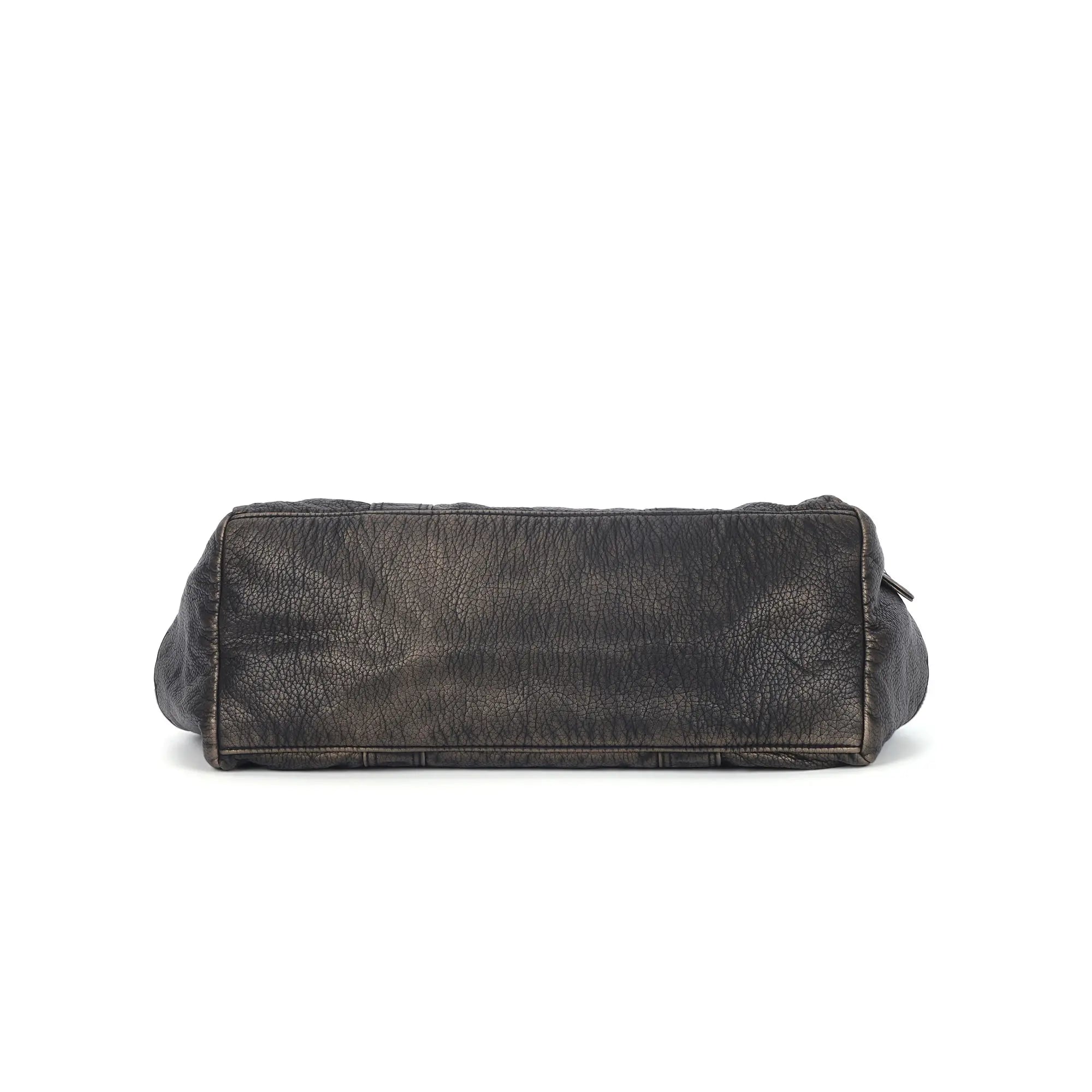 Washed PU Large-Capacity Multi-Pocket Bowler Bag