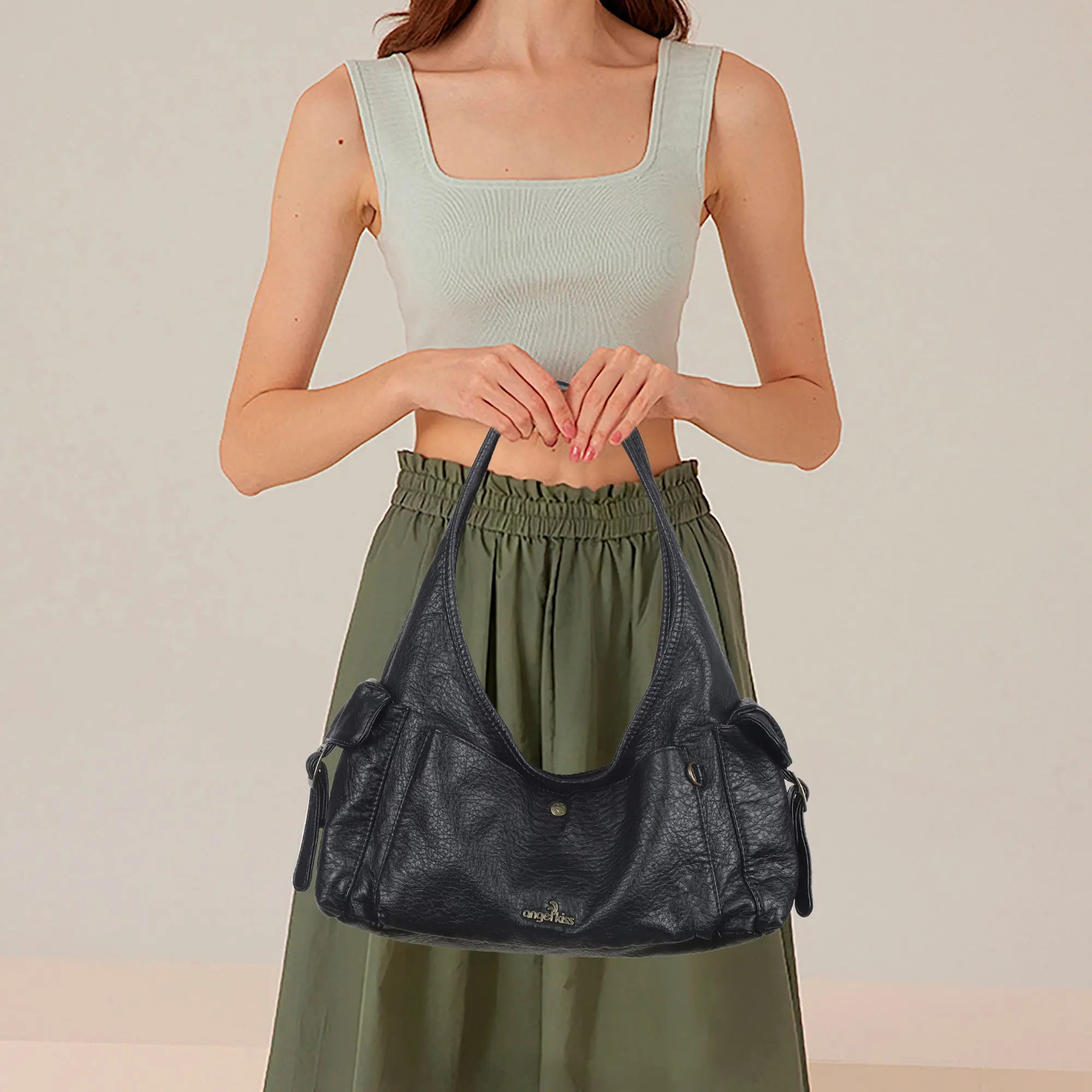 Vintage Crescent Hobo Underarm Shoulder Bag