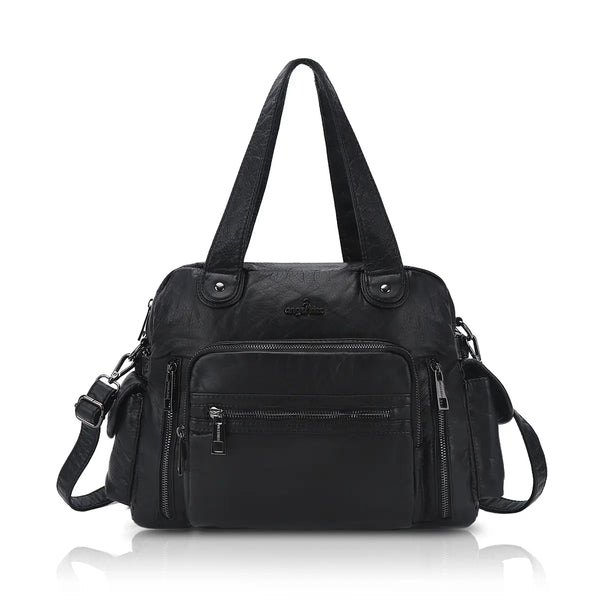 Slim Vegan Leather Tote Bag for Office | Waterproof PU Leather Briefcase for  Women