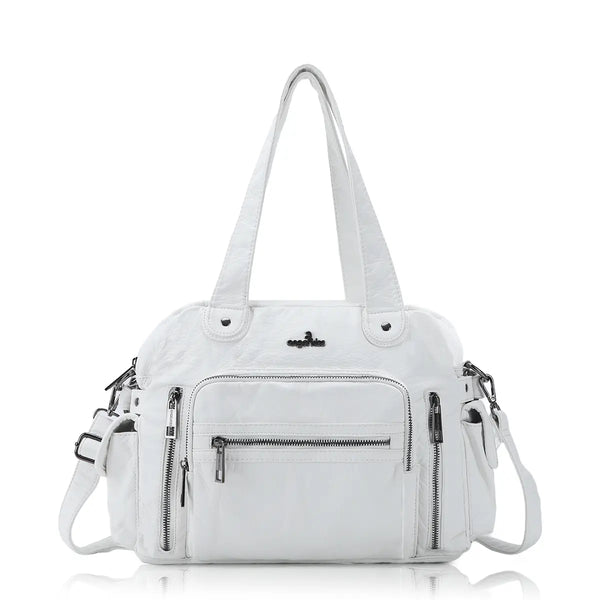 Slim Vegan Leather Tote Bag for Office | Waterproof PU Leather Briefcase for  Women