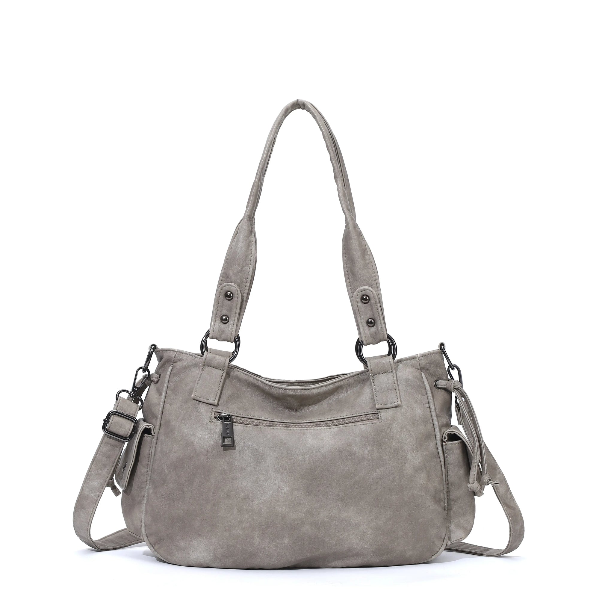 Vintage Studded Vegan Leather Everyday Bag | Custom Hardware