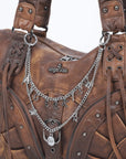 Retro Y2K Double Layer Chain Bag Charm with Letter