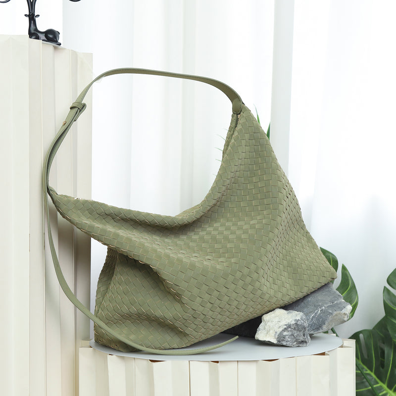Angel Kiss vintage woven bag women's tote bag