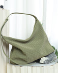 Angel Kiss vintage woven bag women's tote bag