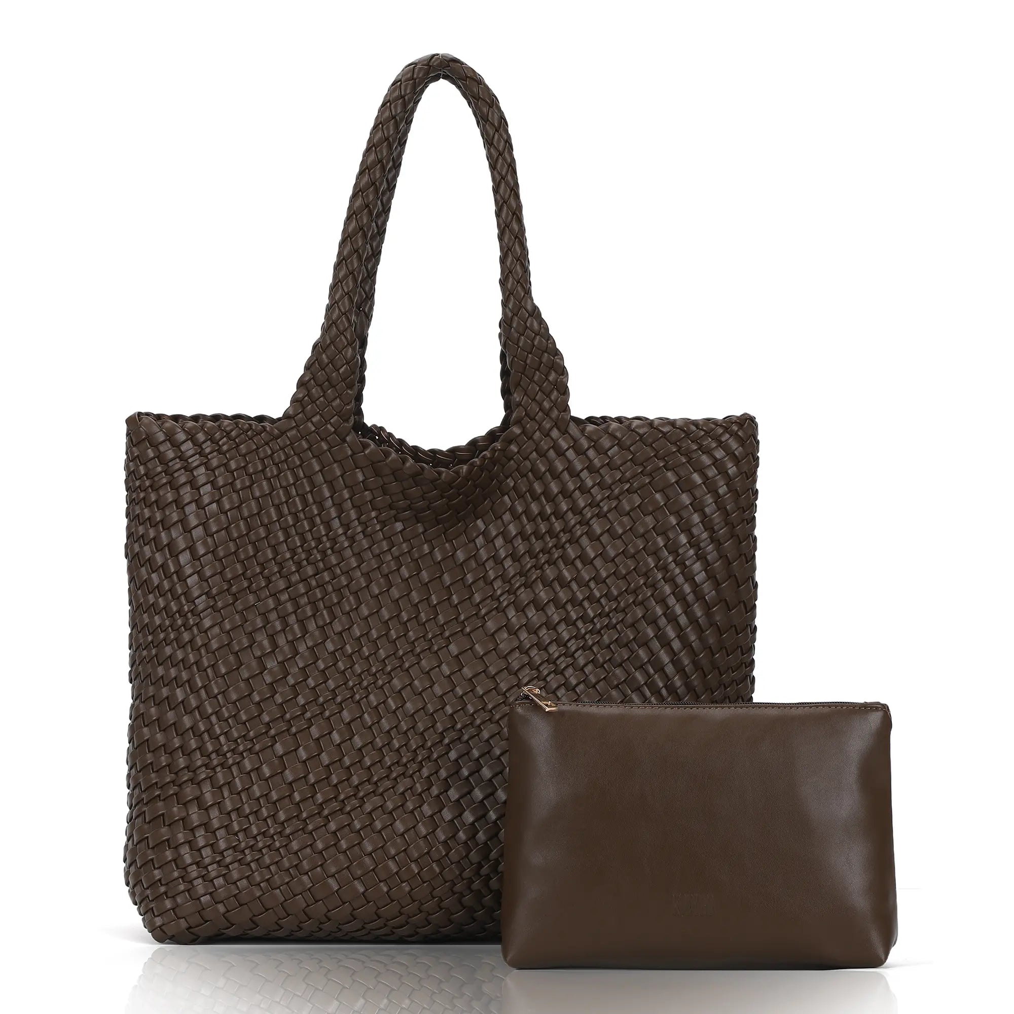 Angelkiss PU Leather Tote Bag with Pouch – Elegant Everyday Handbag