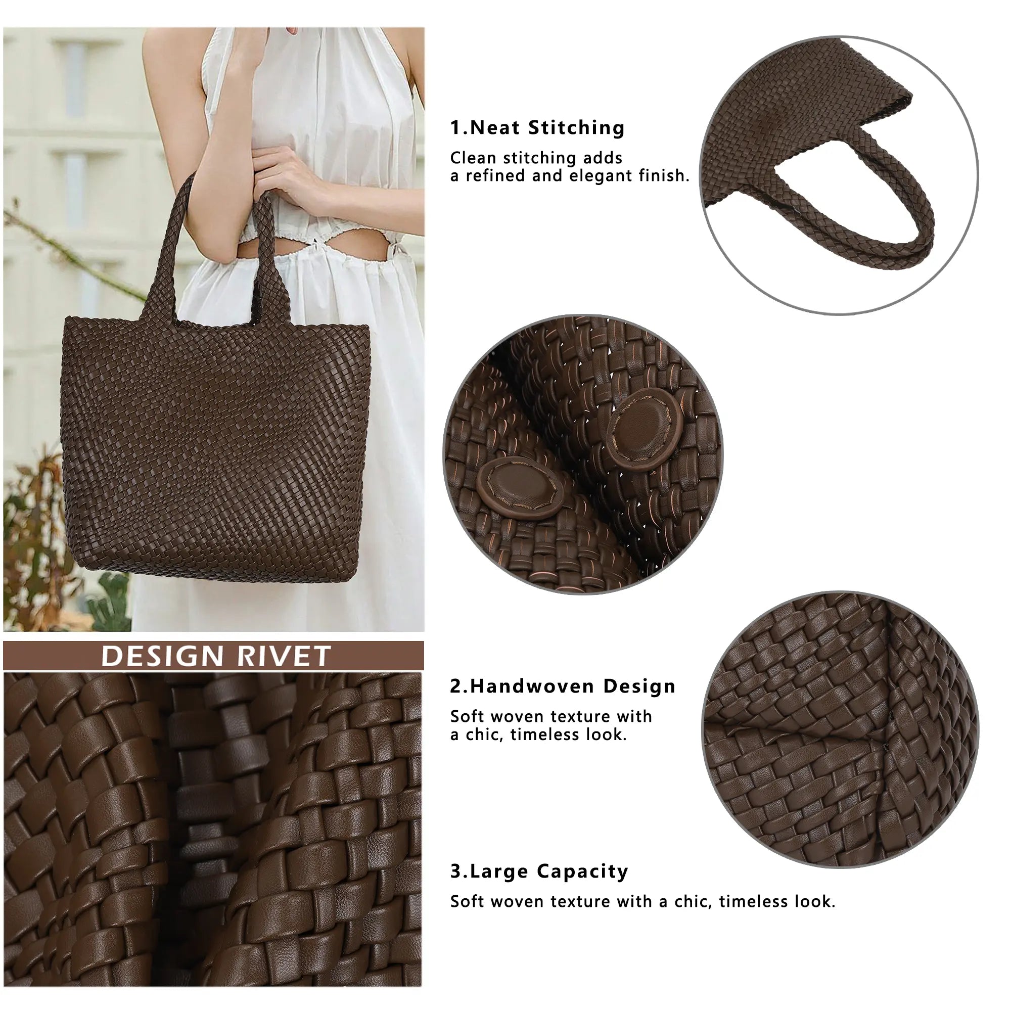 Angelkiss PU Leather Tote Bag with Pouch – Elegant Everyday Handbag