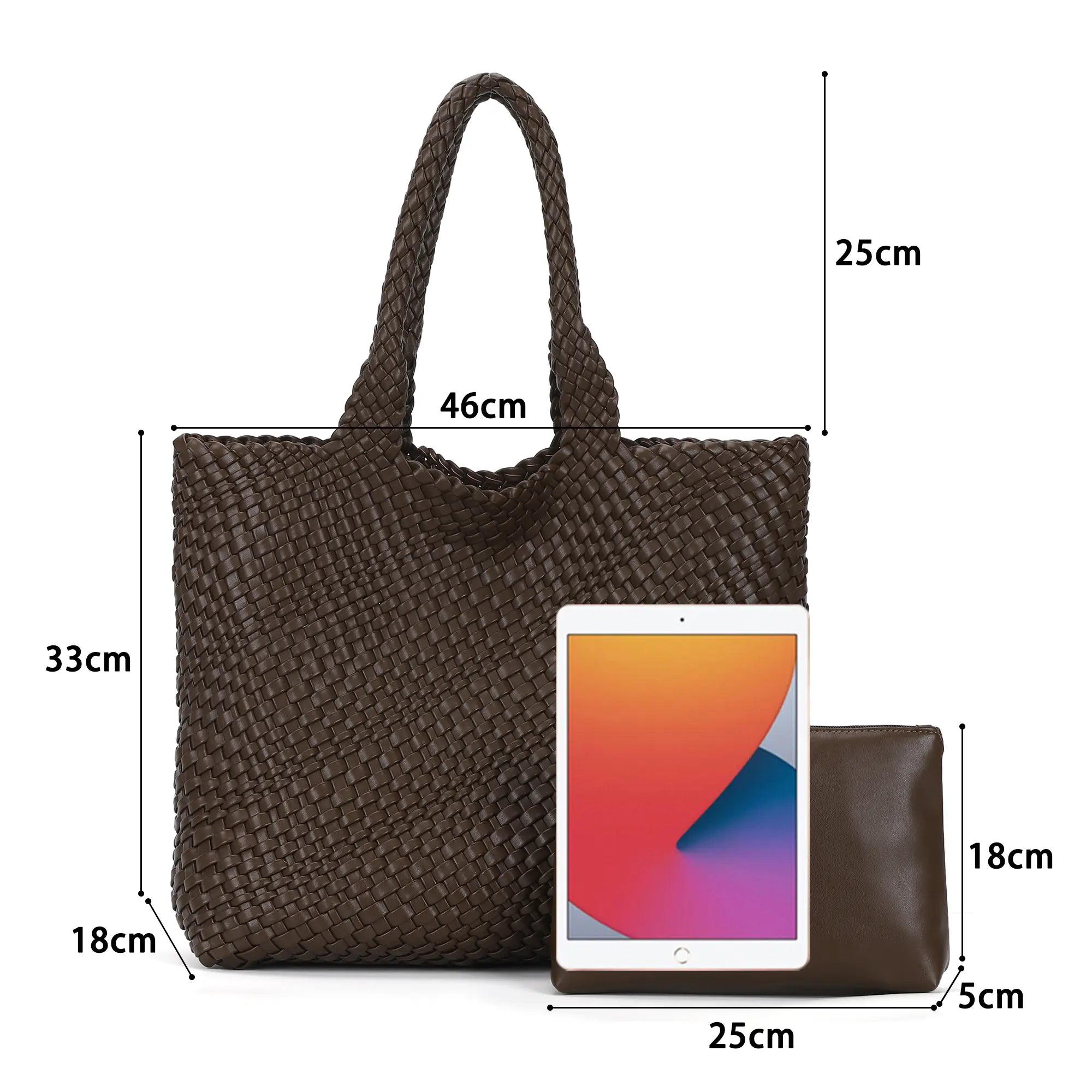 Angelkiss PU Leather Tote Bag with Pouch – Elegant Everyday Handbag