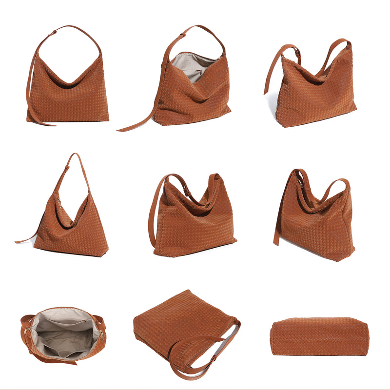 Angel Kiss vintage woven bag women's tote bag