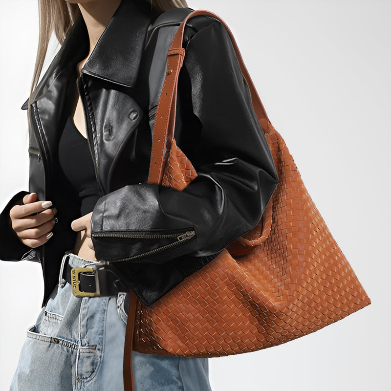 Angel Kiss vintage woven bag women's tote bag