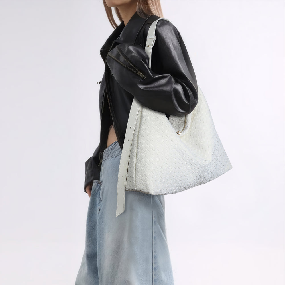 Angel Kiss vintage woven bag women's tote bag