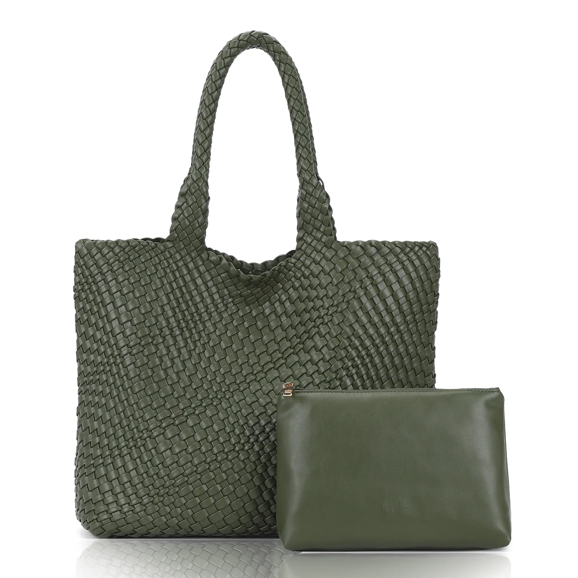 Angelkiss PU Leather Tote Bag with Pouch – Elegant Everyday Handbag