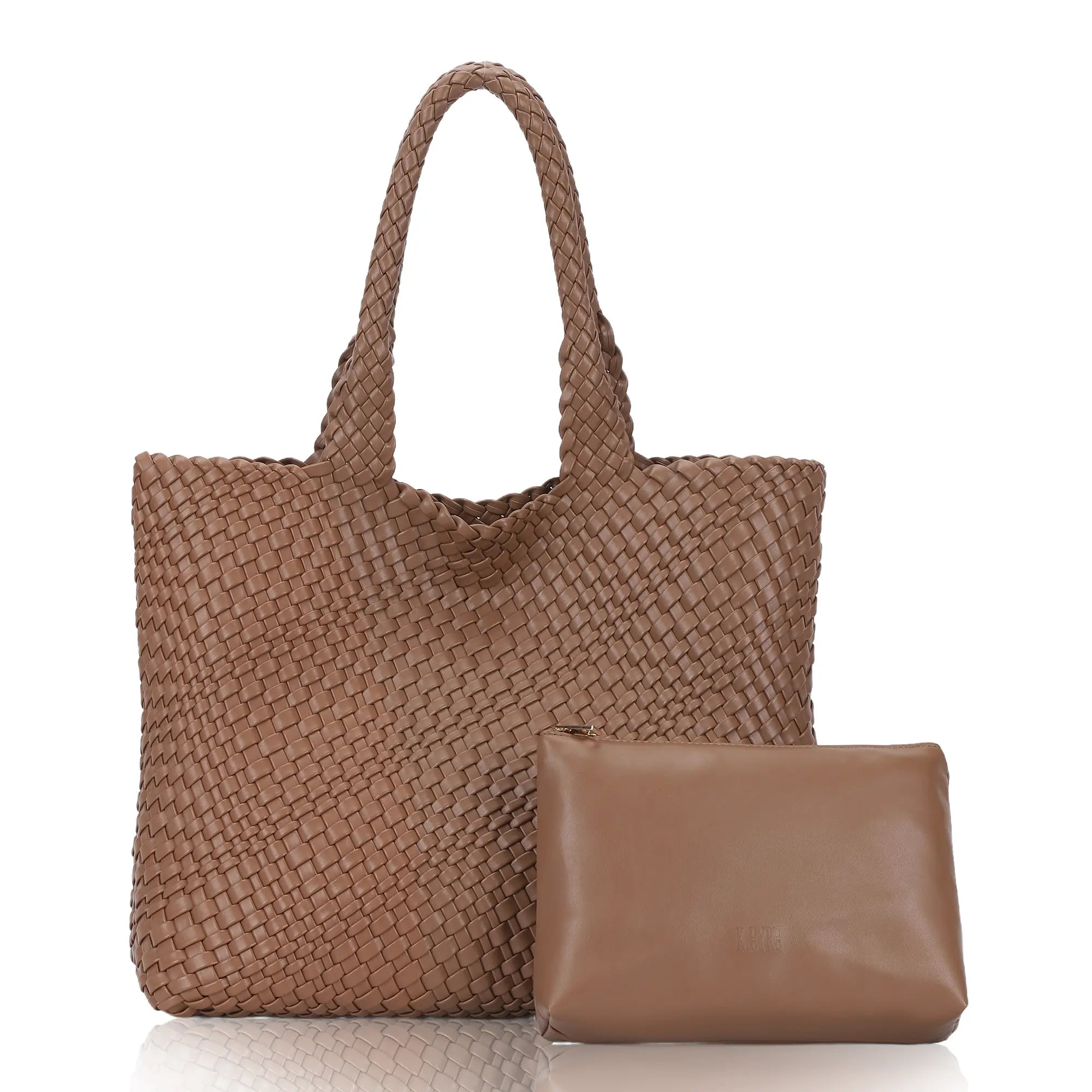 Angelkiss PU Leather Tote Bag with Pouch – Elegant Everyday Handbag