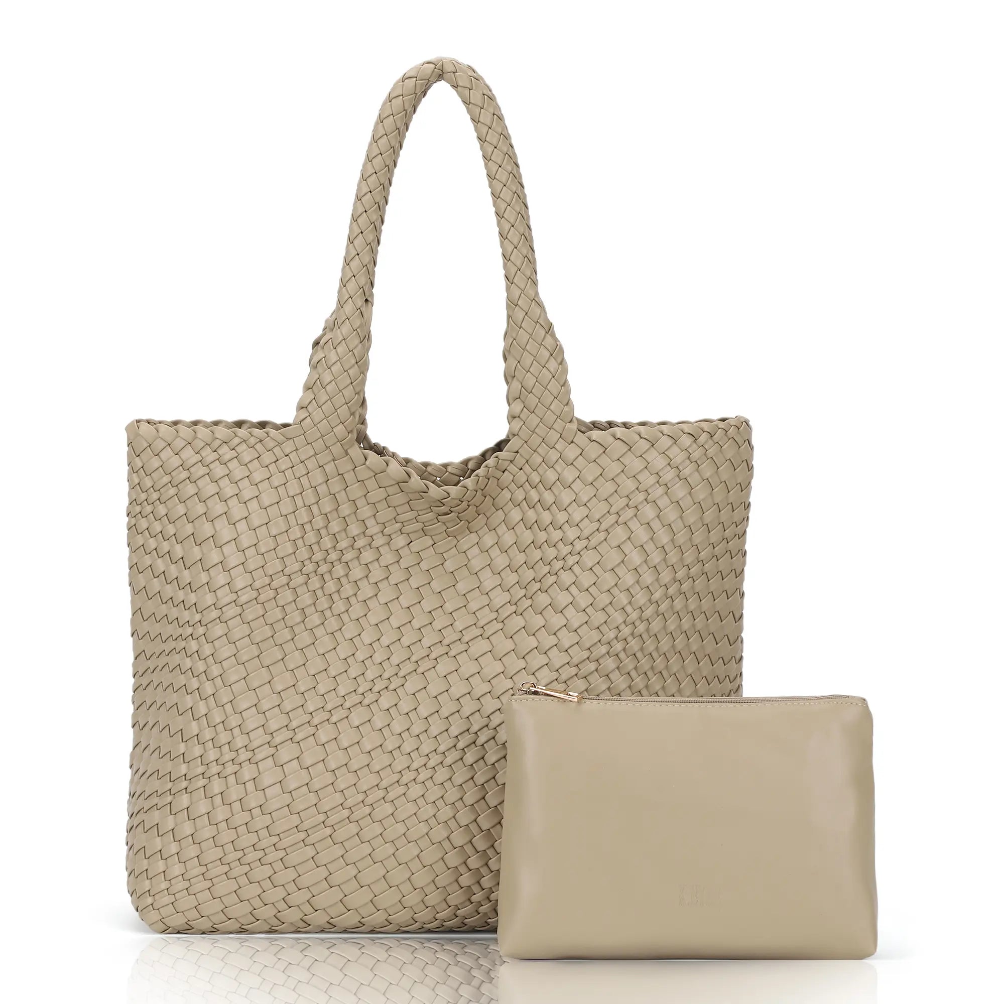 Angelkiss PU Leather Tote Bag with Pouch – Elegant Everyday Handbag