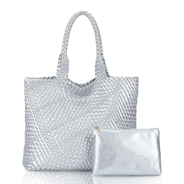 Angelkiss PU Leather Tote Bag with Pouch – Elegant Everyday Handbag