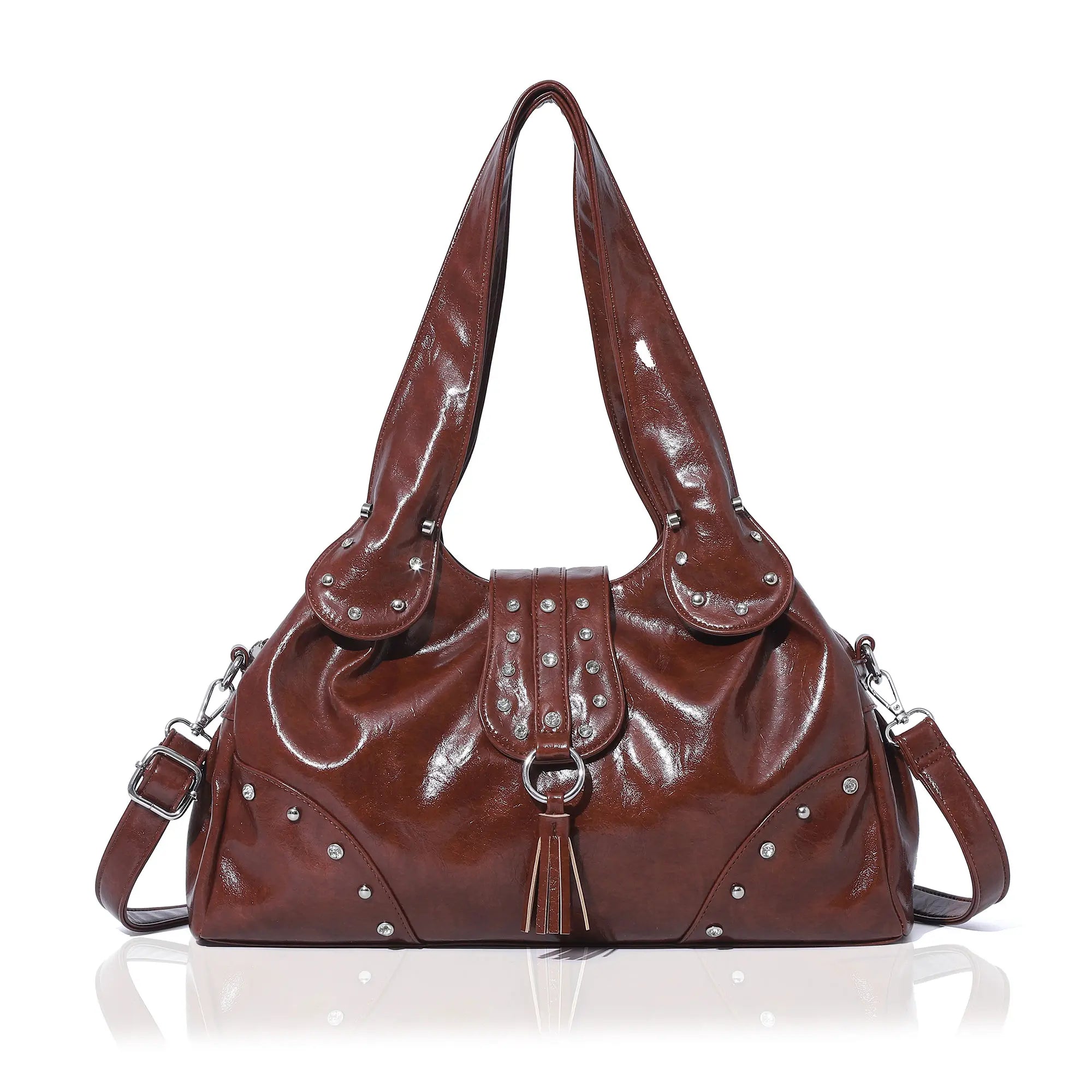 Soft Vegan Leather Tote Fluid Lines · Handheld or Shoulder Style