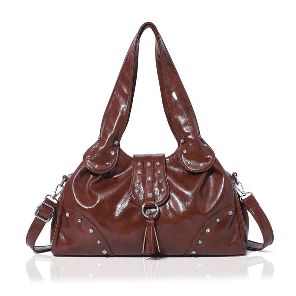 Soft Vegan Leather Tote Fluid Lines · Handheld or Shoulder Style