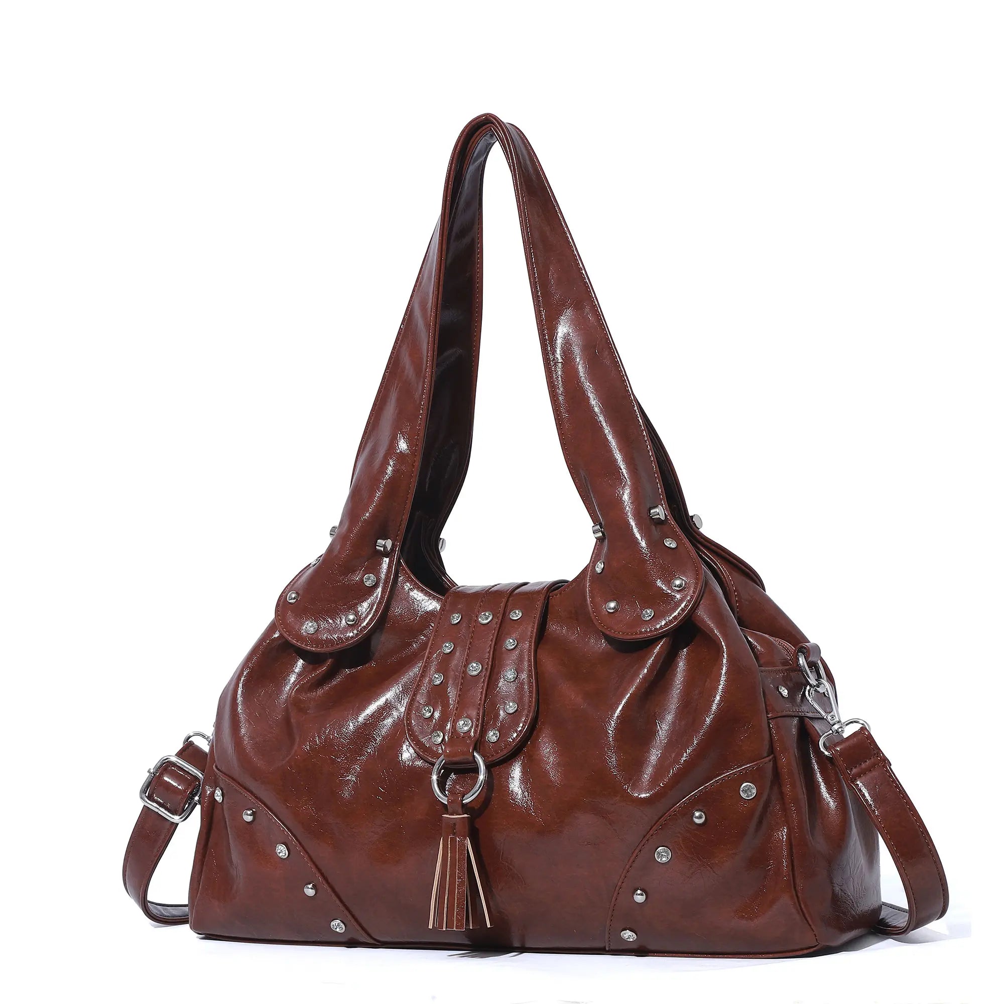 Soft Vegan Leather Tote Fluid Lines · Handheld or Shoulder Style