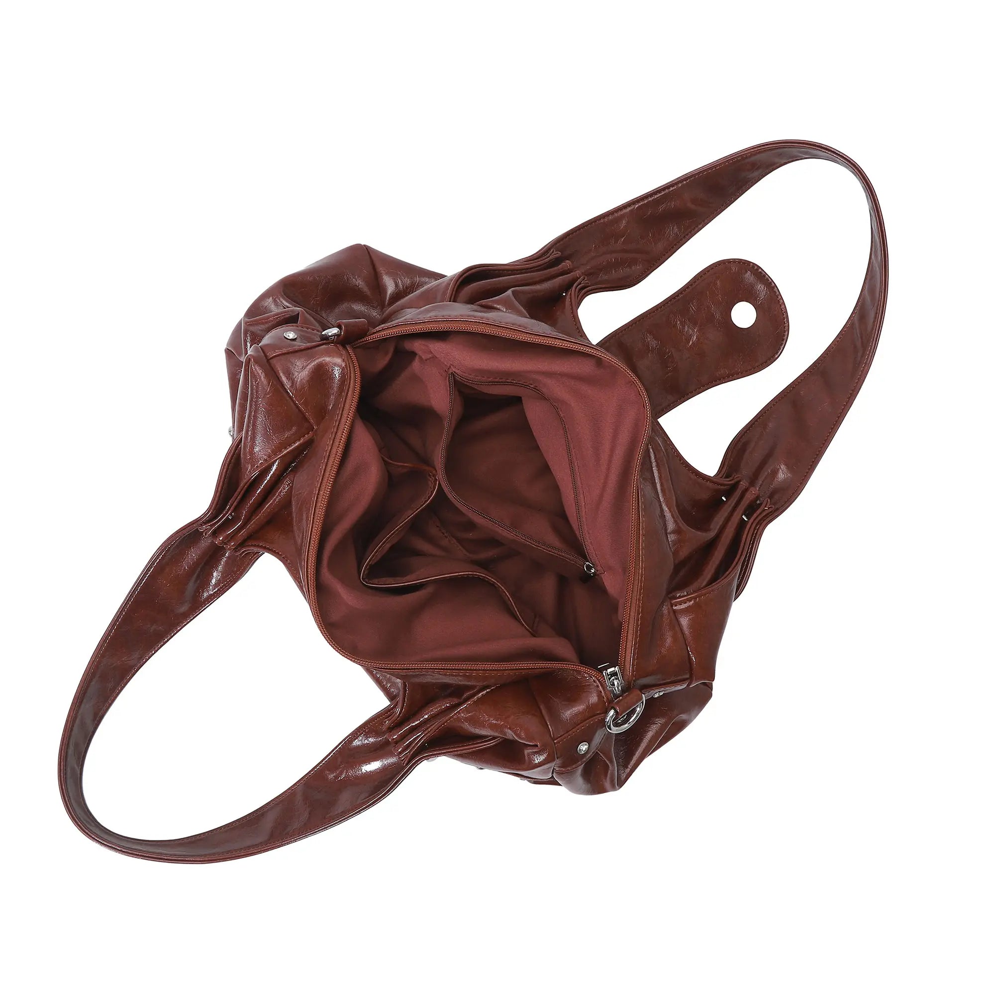Soft Vegan Leather Tote Fluid Lines · Handheld or Shoulder Style
