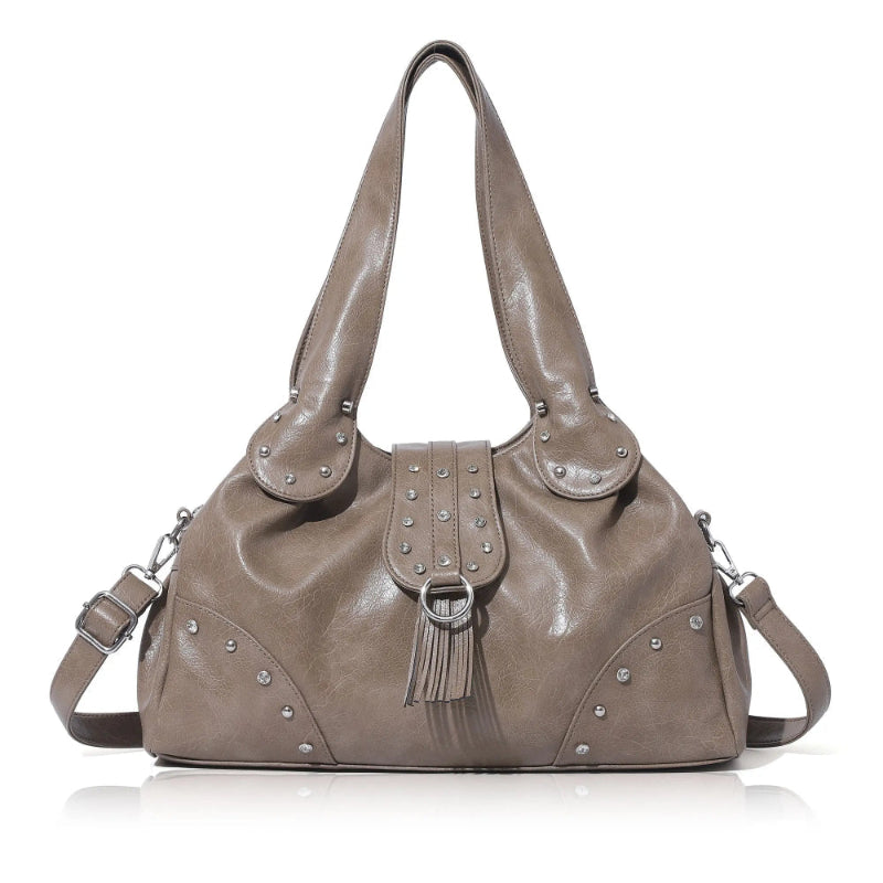 Soft Vegan Leather Tote Fluid Lines · Handheld or Shoulder Style