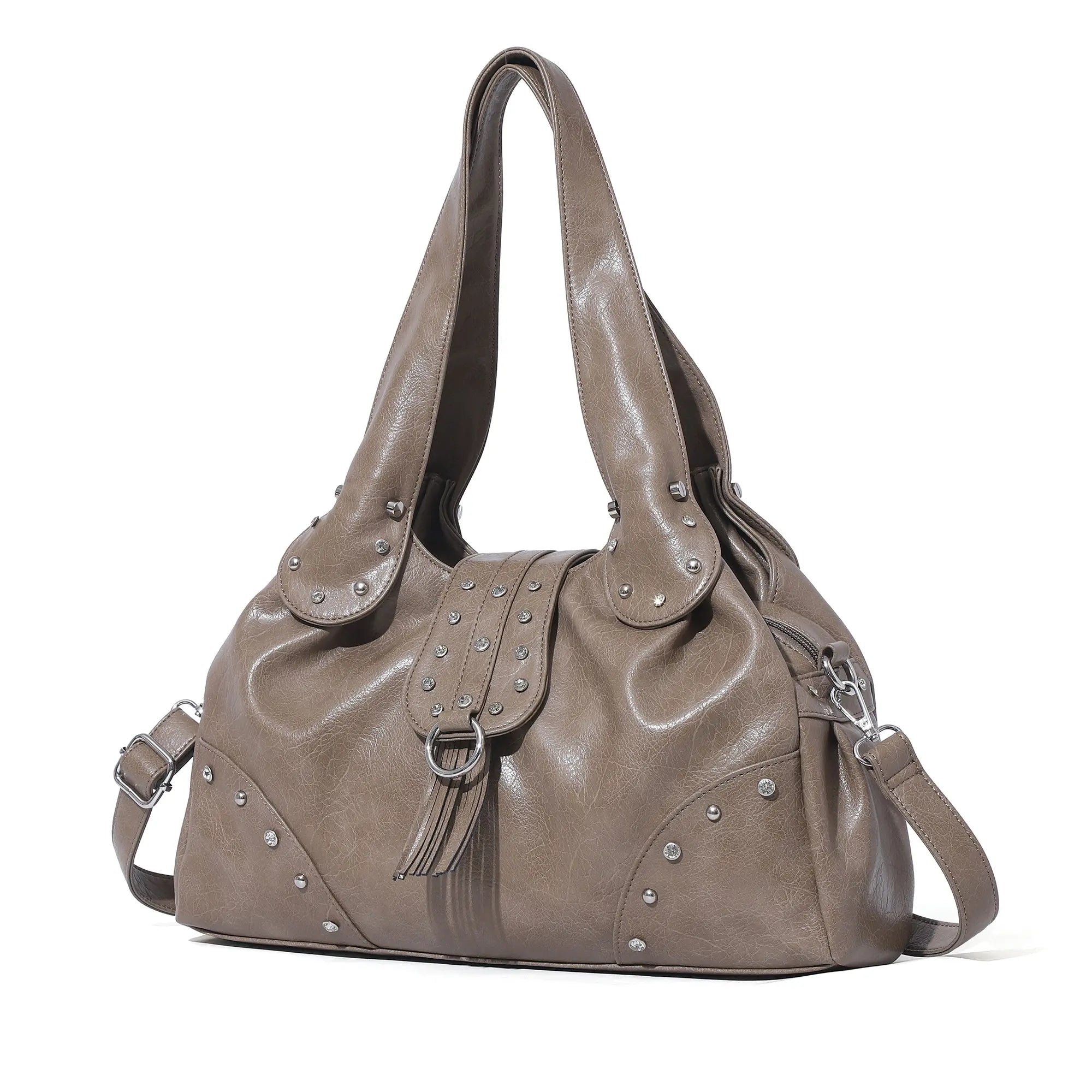 Soft Vegan Leather Tote Fluid Lines · Handheld or Shoulder Style