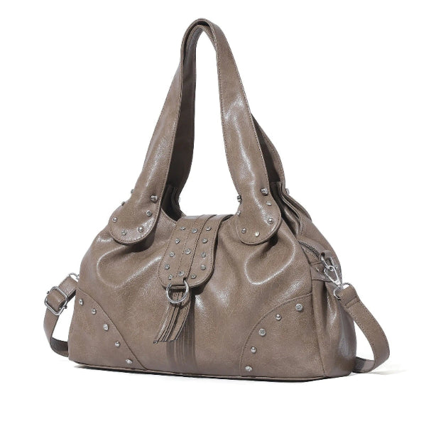 Soft Vegan Leather Tote Fluid Lines · Handheld or Shoulder Style