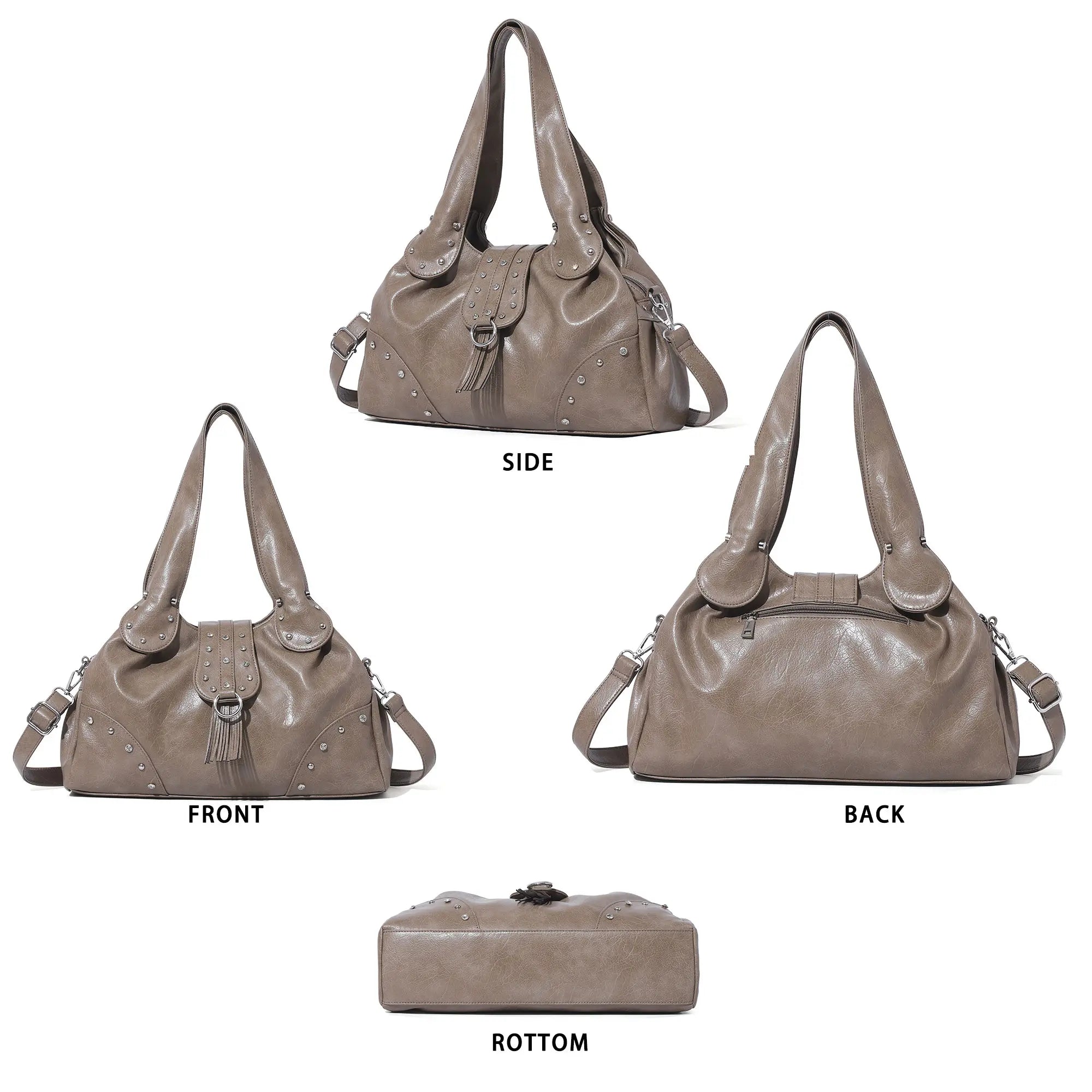Soft Vegan Leather Tote Fluid Lines · Handheld or Shoulder Style