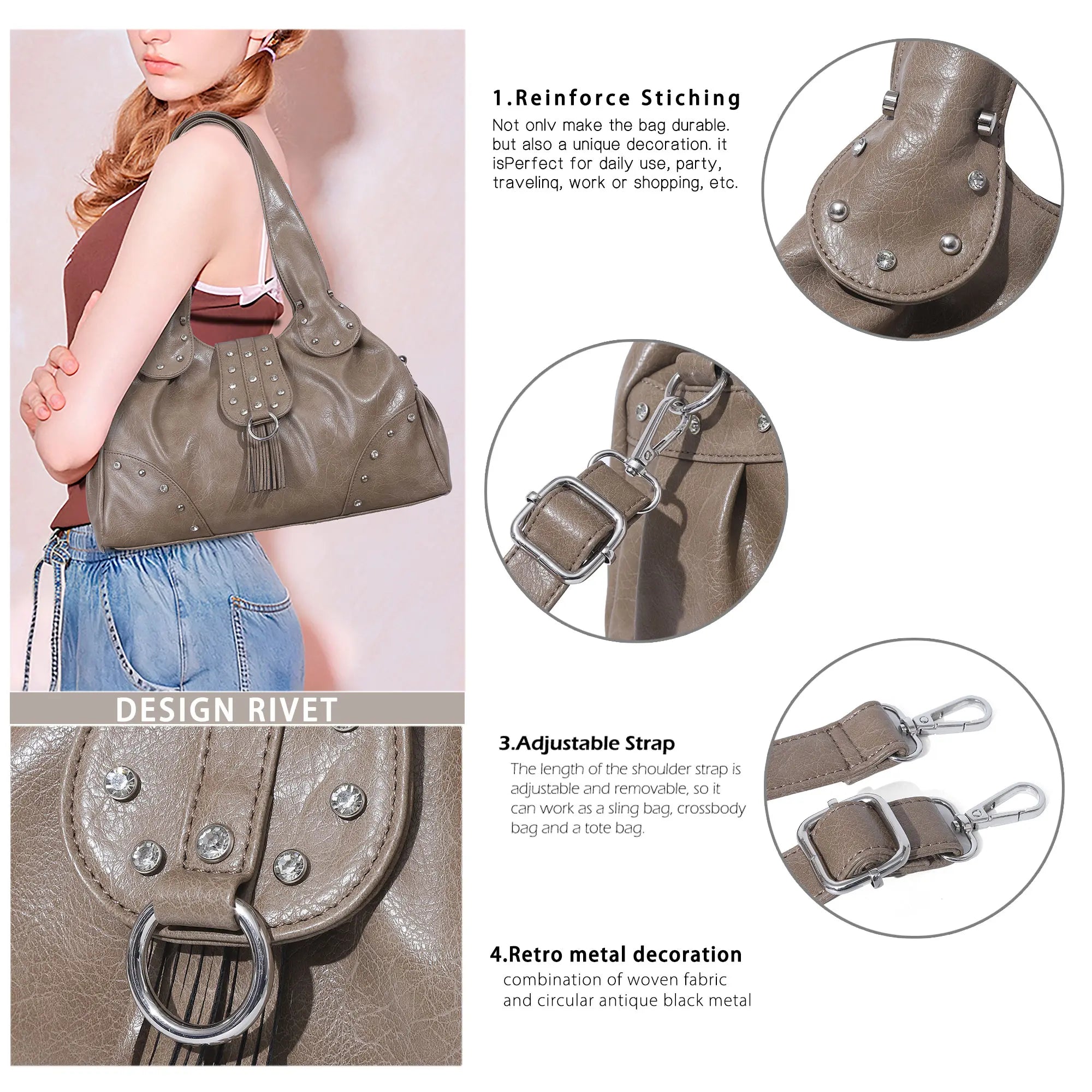 Soft Vegan Leather Tote Fluid Lines · Handheld or Shoulder Style