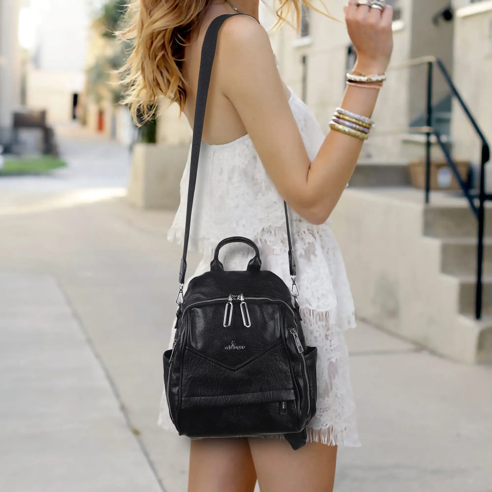 anti theft leather backpack Tourer Women's Anti-Theft for Women You can perfectly place a tablet KKXIU Backpack Purse for Women,