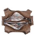 Multi-Pocket Soft PU Shoulder Bag with Crossbody Strap
